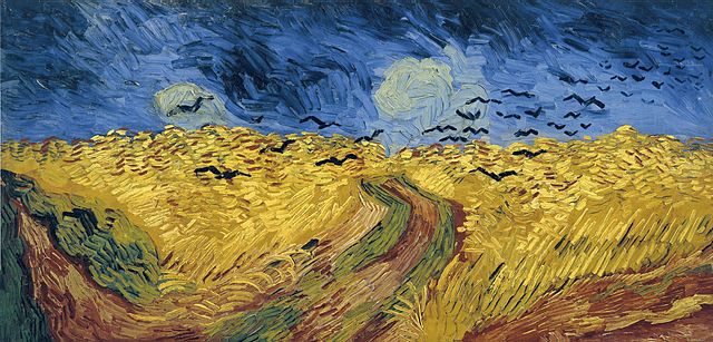 'Wheatfield with crows' by Vincent Van Gogh, 1890.  (Image; wikimedia commons)